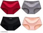 Nylon Briefs for Women, Multicolour, Pack of 4 