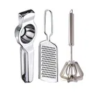 Oc9 Stainless Steel Lemon Squeezer & Cheese Grater & Hand Blender Kitchen Tool Set 