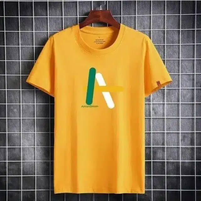 T-Shirt for Men (Yellow, L)