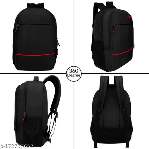 Nylon Backpack for Men & Women, Black