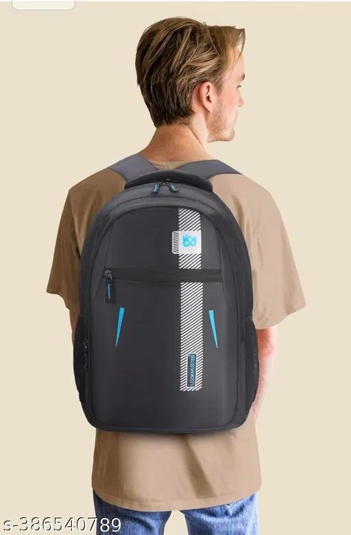 Polyester Backpack for Men & Women, Black