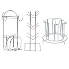 Stainless Steel Cup Stand Cup Holder & Glass Stand & Chakla Belan Stand With Hook For Kitchen (Set of 3) (OC-047)