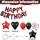 Happy Birthday Balloon Decoration Kit ,Red & Black ,Set Of 1