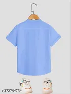 Solid Mandarin Collar Shirt for Boys 