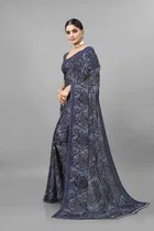 Georgette Printed Saree for Women 