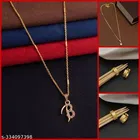 Alloy 2 Pcs Pendant with Chain & 2 Pair Earrings for Women 