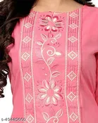 Floral Embroidered A-line Kurti for Women 
