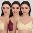 Cotton Bra for Women, Multicolour, Pack of 3 