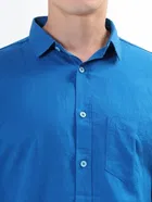 100% Cotton Full Sleeves Solid Shirt for Men 