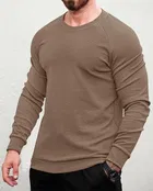 Round Neck Solid T-Shirt for Men 