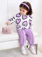Cotton Blend Printed Clothings Set for Girls,  