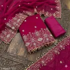 Embroidered Patiala Suit with Floral Pattern for Women 