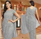 Net Solid Saree for Women 