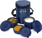 Inkitch 3 Compartments Lunch Box with Bag (Blue)
