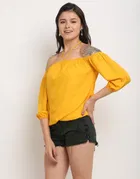 Polyester Solid Top for Women 