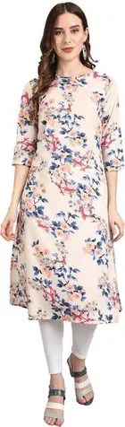 Women Crepe Printed Kurta 
