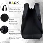 PRAYER BAGs  48L Black Laptop Backpack with 3 Compartment, Bottle Pocket, Front Pocket|Fits upto 17Inch Laptop Bag |Business, College, School Backpack|Casual Daypacks|Durable Backpack for Men & Women