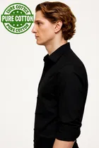 100% Cotton Full Sleeves Solid Shirt for Men 