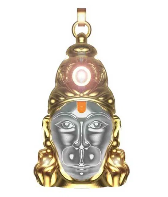 Brass Hanuman Idol Pendant (Pack Of 1) (BRD-003)