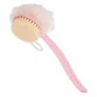 2 IN 1 Bath Brush with handle Back scrubber, Bath Brush with Soft Comfortable Bristles (Pack of 1) Assorted
