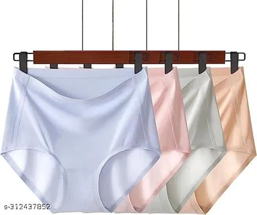 Nylon Briefs for Women, Multicolour, Pack of 4 (XXS)