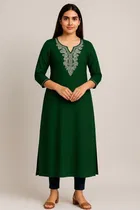Cotton Embroidered Kurti for Women 