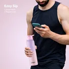 Pexpo Craft Pro 1000 Stainless Steel Sports/Fridge Water Bottle with Sipper Cap - 950ml | BPA Free - Pink & Purple Ombre