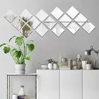 Acrylic Square Shaped Wall Mirror Stickers 