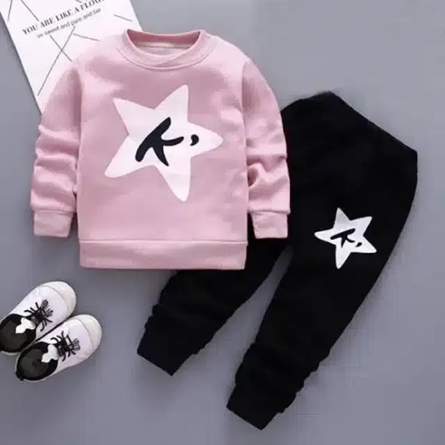 Hoisery Printed Clothing Set for Boys (Pink, 0-6 Months)