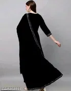 Embroidered A-line Kurta Set for Women 