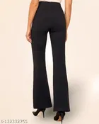 Polyester Solid Trouser for Women 