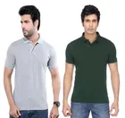 Polo Solid Cotton Blend T-shirts for Men, Pack of 4 