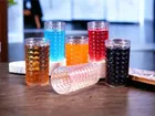 Set of 6 Aqua Plastic Glass