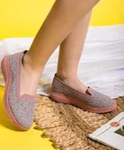 Jootiyapa Casual Shoes for Women Zoey-Beige (Pink & Blue, 8)