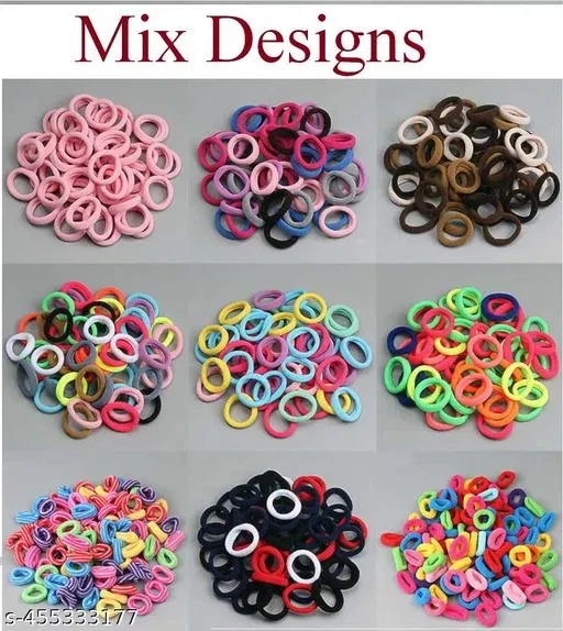 Mini Rubber Bands for Baby Girls & Kids for Women, Pack of 300 (Pink)