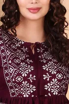 Cotton Embroidered Short Kurti for Women 
