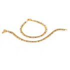 Brass Gold Plated Anklet Set (Gold, Set of 1)