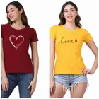Round Neck Printed T-Shirt for Women & Girls 