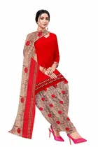 शारदा क्रिएशन क्रेप फ्लोरल प्रिंट सलवार सूट अस्टीचड 