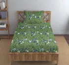 Arch Fab Floral Single Bedsheet 60x90inch Printed Green