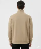Fleece Solid Sweatshirt for Men, Beige 
