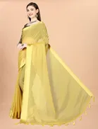 Chiffon Solid Saree for Women 