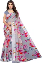 Yashika Designer Women's Saree Pure Linen With Unstitched Blouse Piece 