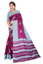 Khadi Silk Printed Saree for Women 