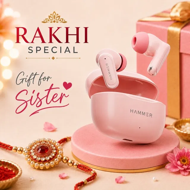 Hammer Airflow Neo Bubblegum Earbuds | Gift for Sister | Rakhi Special