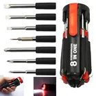 Shopper52 Screwdriver Set with 6 LED Lights, Multi-functional kit & magnetic heads Precision Screwdriver Set 