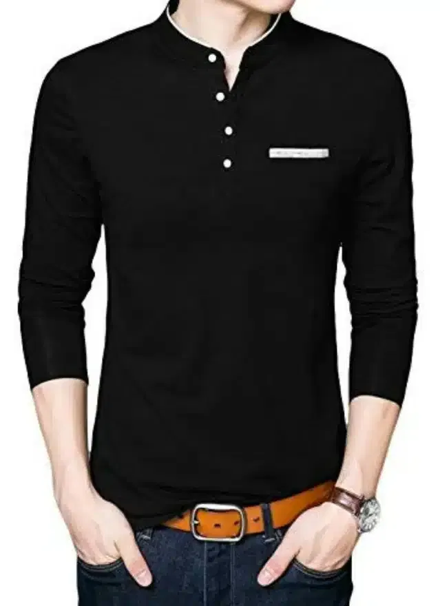 T-Shirt for Men (Black, XL)