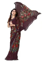 Georgette Printed Saree for Women 