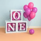 One Balloon Box for 1st Birthday Decoration,Multicolour,Set Of 1