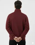 Fleece Solid Sweatshirt for Men, Maroon 